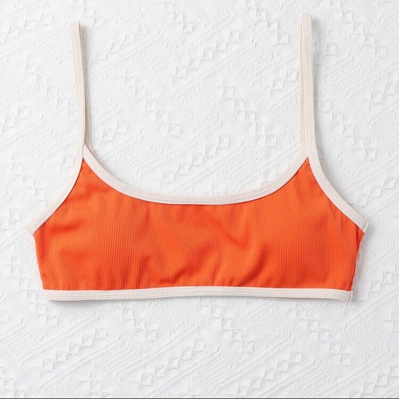 orange ribbed bikini top - Picture 3 of 3